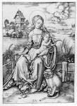 Madonna with the monkey (engraving)