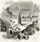 Charing Cross, London, in the 16th Century, c.1865 (wood engraving)