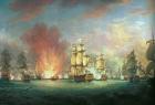 The Moonlight Battle: The Battle off Cape St Vincent, 16th January 1780 (oil on canvas)