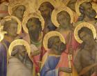 The Coronation of the virgin, detail of the faces of the saints, 1413 (tempera on panel)
