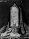 Portrait of Elizabeth of York (1465-1503) (oil on canvas) (b/w photo)