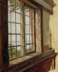 View of the Elbe through a Window, 1838 (oil on canvas)