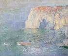 Etretat: Le Manneport, reflections on the water, 1885 (oil on canvas)