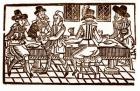 A Meal at the Inn (woodcut)
