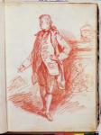 Portrait of a Man, called Edward Gibbon (1737-94) from 'Sketchbook of Portrait Studies', 1760s (red crayon on paper)