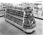 Jam and Marmalade aisle, Woolworths store, 1956 (b/w photo)