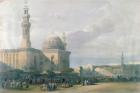 Mosque of the Sultan Hasan from the Great Square of Rumeyleh, Cairo, from "Egypt and Nubia", Vol.3 (litho)