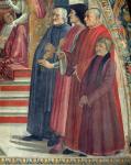 Detail of St. Francis receiving the Rule of the Order from Pope Honorius, scene from the cycle of the Life of St. Francis of Assisi, 1486 (fresco) (detail of 85235)