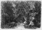 The Stream through the trees, 1880 (etching)