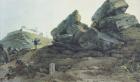 Rocks and a Hill Convent, China