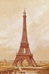 The Eiffel Tower, 1889 (colour litho)