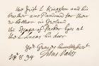 Handwriting and signature of Titus Oates, 1694 (pen & ink on paper)