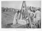 The laying of the foundation stone of the Gordon Memorial College at Khartoum by Lord Cromer, from 'The Winnipeg Tribune', 1899 (litho)