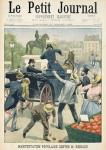 Popular protest against Joseph Reinach (1856-1921) from 'Le Petit Journal', 15th July 1900 (coloured engraving)