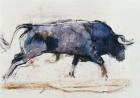 Charging Bull, 1998 (mixed media on paper)