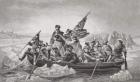 Washington crossing the Delaware near Trenton, New Jersey, Christmas 1776, from `Illustrations of English and Scottish History' Volume II (engraving)