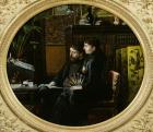 Alphonse Daudet (1840-97) and his Wife in their Study, 1883 (oil on canvas)