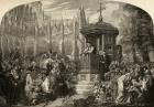 Hugh Latimer (c.1485-1555) preaching to the civic authorities at St. Paul's Cross in 1548 (engraving)