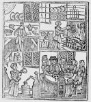 Kitchen Interiors, an illustration from 'A Book of Roxburghe Ballads' (woodcut)