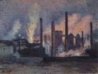 Study for Factories near Charleroi, 1897 (oil on canvas)