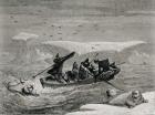 Hunting Walrus with Harpoons in the Spitsbergen Islands, Svalbard archipelago, illustration from 'The Return to the World', 1865 (engraving)