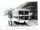 Ambulance Car on One of the Light Railways at Verdun, c.1916 (b/w photo)