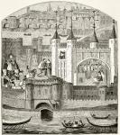 London and the Tower of London in the 15th century, from 'The National and Domestic History of England' by William Hickman Smith Aubrey (1858-1916) published London, c.1890 (litho)