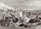 The Battle of Kalka (litho) (b/w photo)