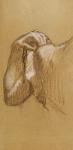 Study of an Arm, c.1895-90 (brown and white pastel on brownish tracing paper)
