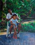 Grandfather and Child, 2010 (oil on linen)