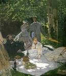 Dejeuner sur l'Herbe, Chailly, 1865 (central panel) (oil on canvas) (see also 65899)