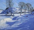 Sledging, Derbyshire Peak District, 2012 (oil on canvas)