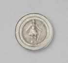 Carpenters' Guild of Middelburg attendance token, 1738 (silver)