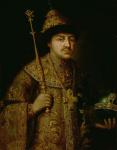 Portrait of Tsar Fyodor III Alexeevich (1661-1682) (oil on canvas)