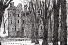 Huntly Castle Scotland, 2007, (ink on paper)