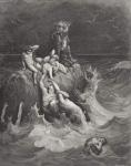 The Deluge, illustration from Dore's 'The Holy Bible', engraved by Pannemaker, 1866 (engraving)