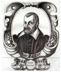 Portrait of Jean Bodin (1530-96) (engraving) (b/w photo)