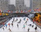 Christmas skating,Rockerfeller Ice Rink,New York,(2017,(oil on canvas)