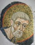 St. John the Baptist: Fragment of a mosaic from the Basilica Ursiana, the former Cathedral of Ravenna (mosaic)