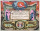 Marriage Certificate for Claude Monnard issued at Lyon in 1672 (coloured engraving)