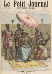 Behanzin (1844-1906) King of Dahomey, from 'Le Petit Journal', 23rd April 1892 (colour litho)
