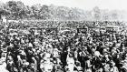 The Great Votes for Women Demonstration in Hyde Park, Sunday, June 12th 1908 (b/w photo)