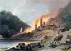 Iron Works, Coalbrookdale, engraved by William Pickett, c.1805 (coloured aquatint)