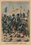A hundred years ago, the students of the Ecole Polytechnique at the Barriere du Trone, back cover illustration from 'Le Petit Journal', supplement illustre, 29th March 1914 (colour litho)