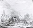 Retreat from the Battle of Worcester, 3rd September 1651 (engraving)