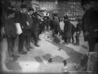 A gutter toy merchant, New York City, 1903 (b/w photo)