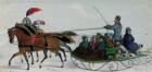 Horse Drawn Sleigh (w/c on paper) (digital detail)