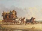 Mr. Charles Higgins' Coach and Four (oil on canvas)