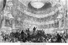 Meeting of the Anti-Corn Law League in Drury Lane Theatre (engraving) (b/w photo)