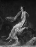 Madame Recamier (1777-1849) (oil on canvas) (b/w photo)
